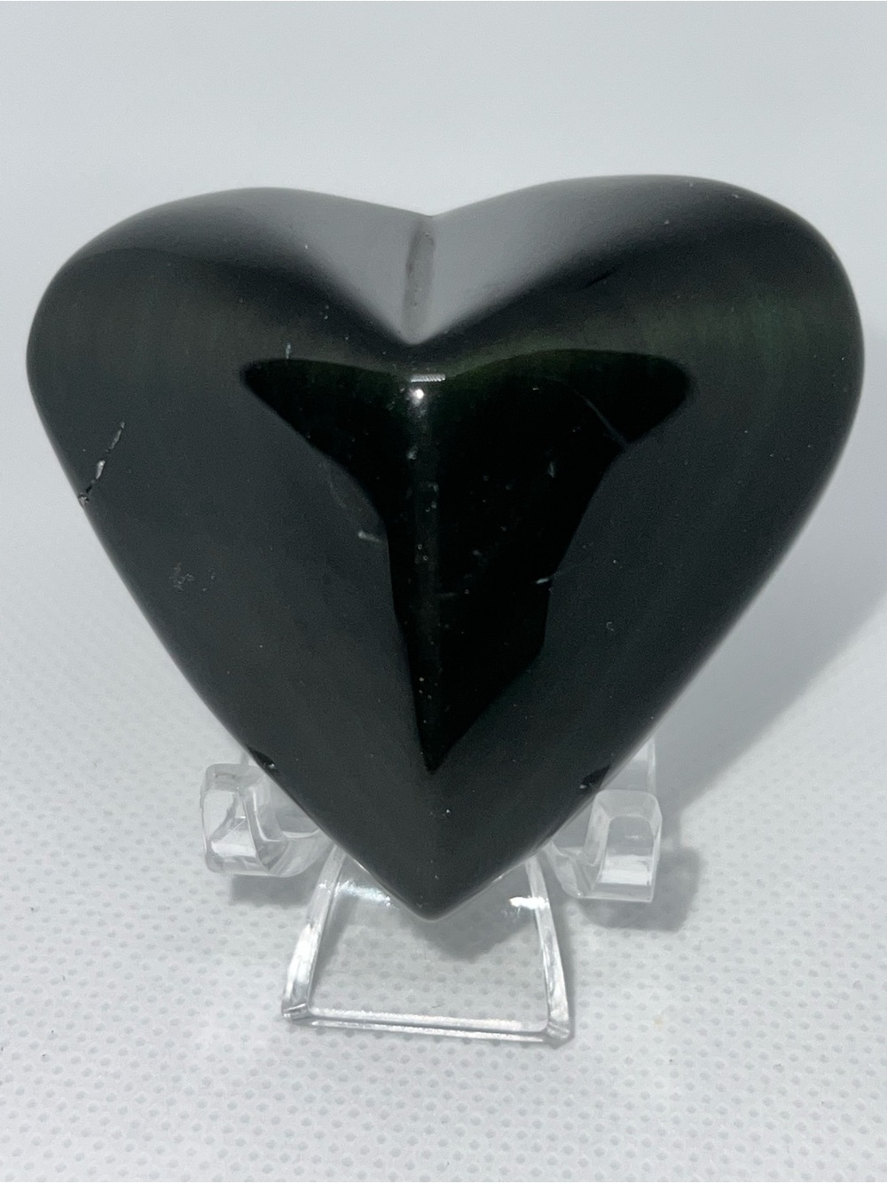 ✨Natural Rainbow Obsidian Crystal Heart-Flashy, Polished, Volcanic